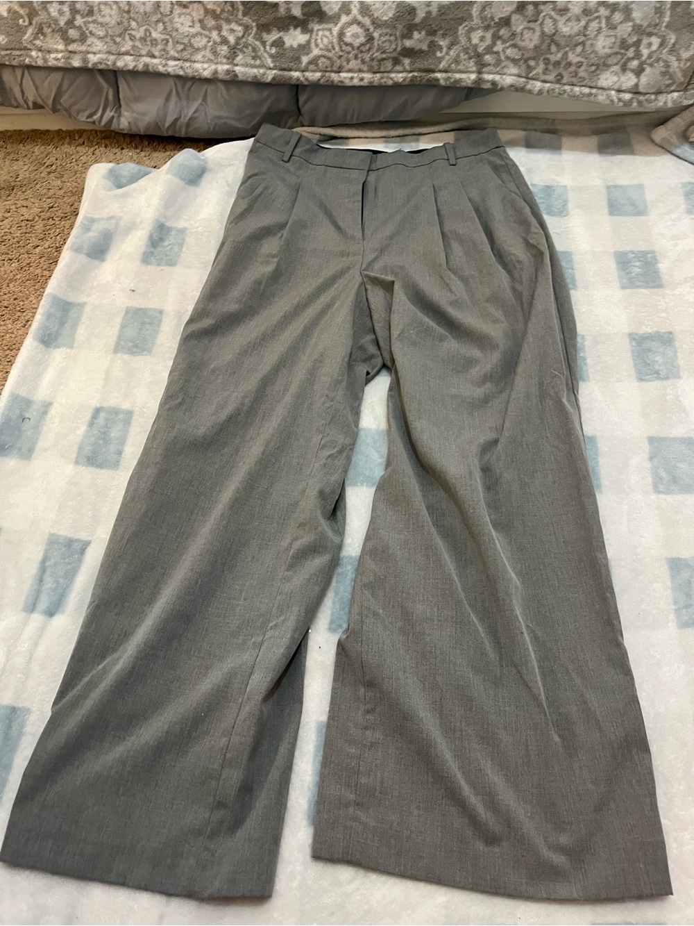 H&M Women's Straight-Leg Dress Pants - Gray